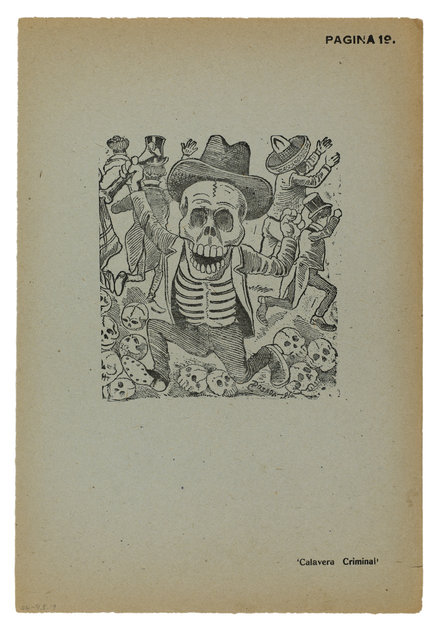 Calavera brottsling av José Guadalupe Posada