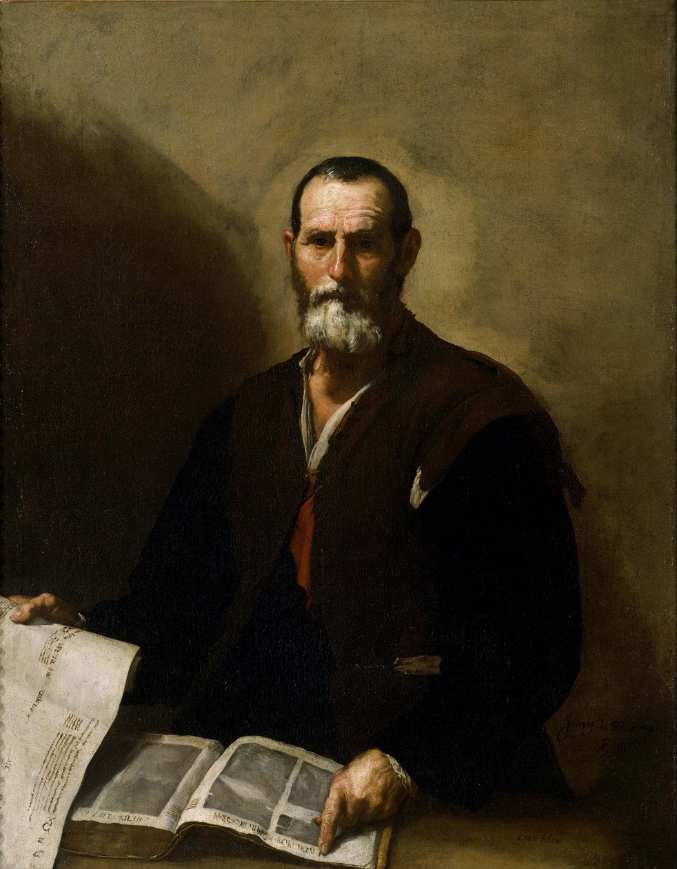 Filosofen Crates of Thebe, 1636 av Jose de Ribera