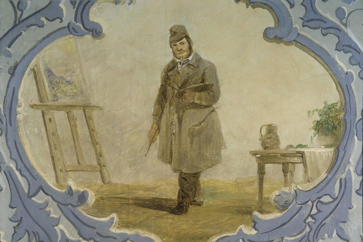 Självporträtt, 1850-talet (väggmålning) av Josef Matj Navrátil