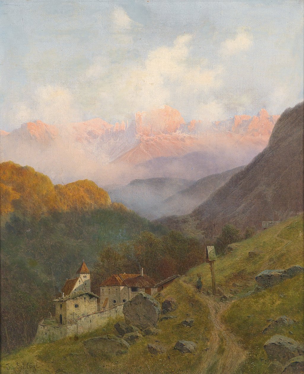  Blick auf den Rosengarten av Josef von Schlogl