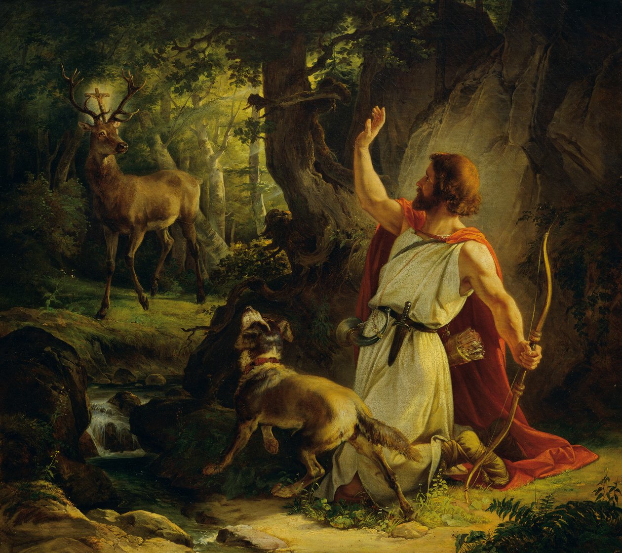 Omvändelsen av Saint Eustace av Josef Binder