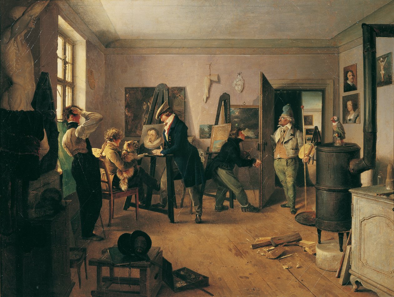 De lärdas rum av Josef Danhauser