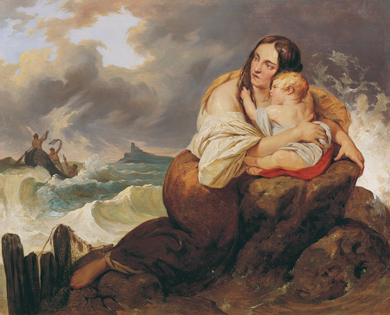 De skeppsbrutna av Josef Danhauser
