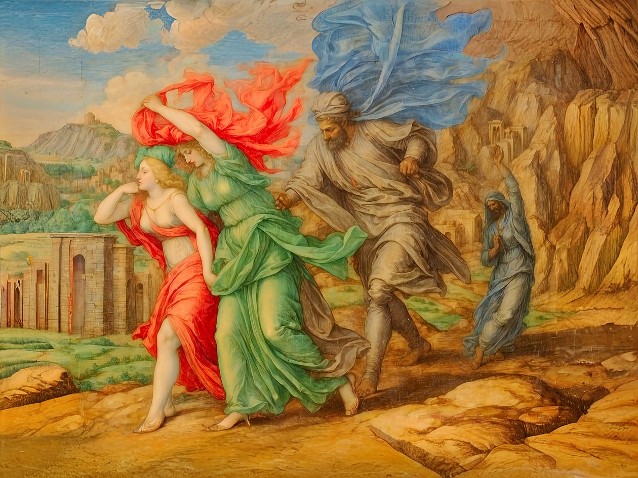 A1_Genesis_26-Flykten från Sodom och Gomorra av Josef Johann Michel