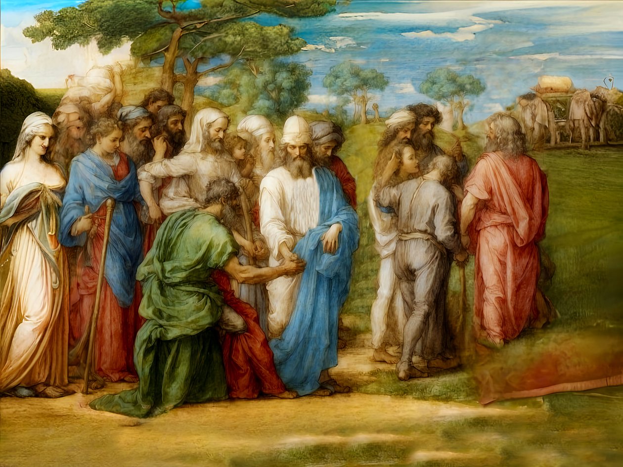 A1_Genesis_38-Ishmaeliterna Köp Joseph av Josef Johann Michel