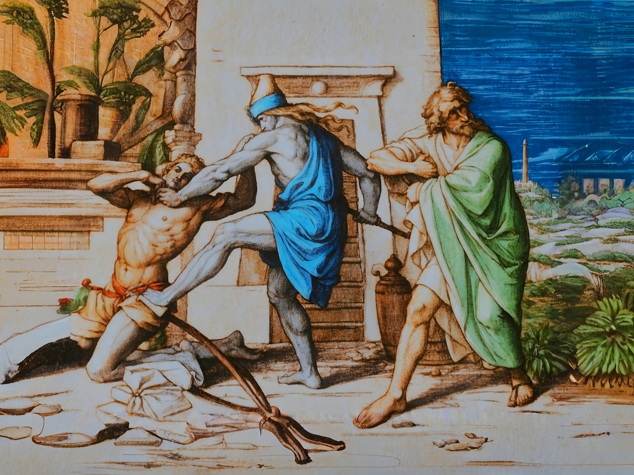 A2_Exodus_03_Moses dödar en egyptier av Josef Johann Michel