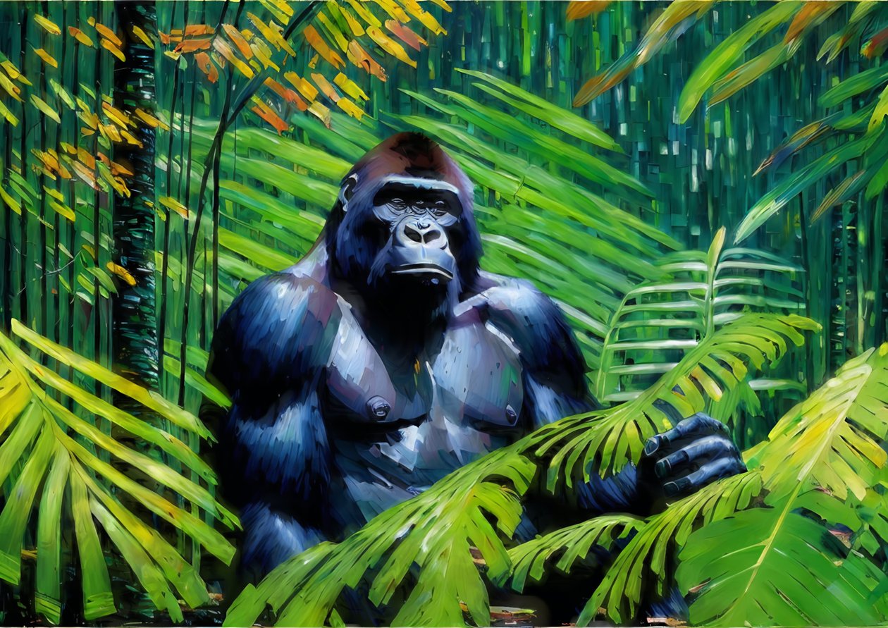 Djur: Gorilla 3 av Josef Johann Michel