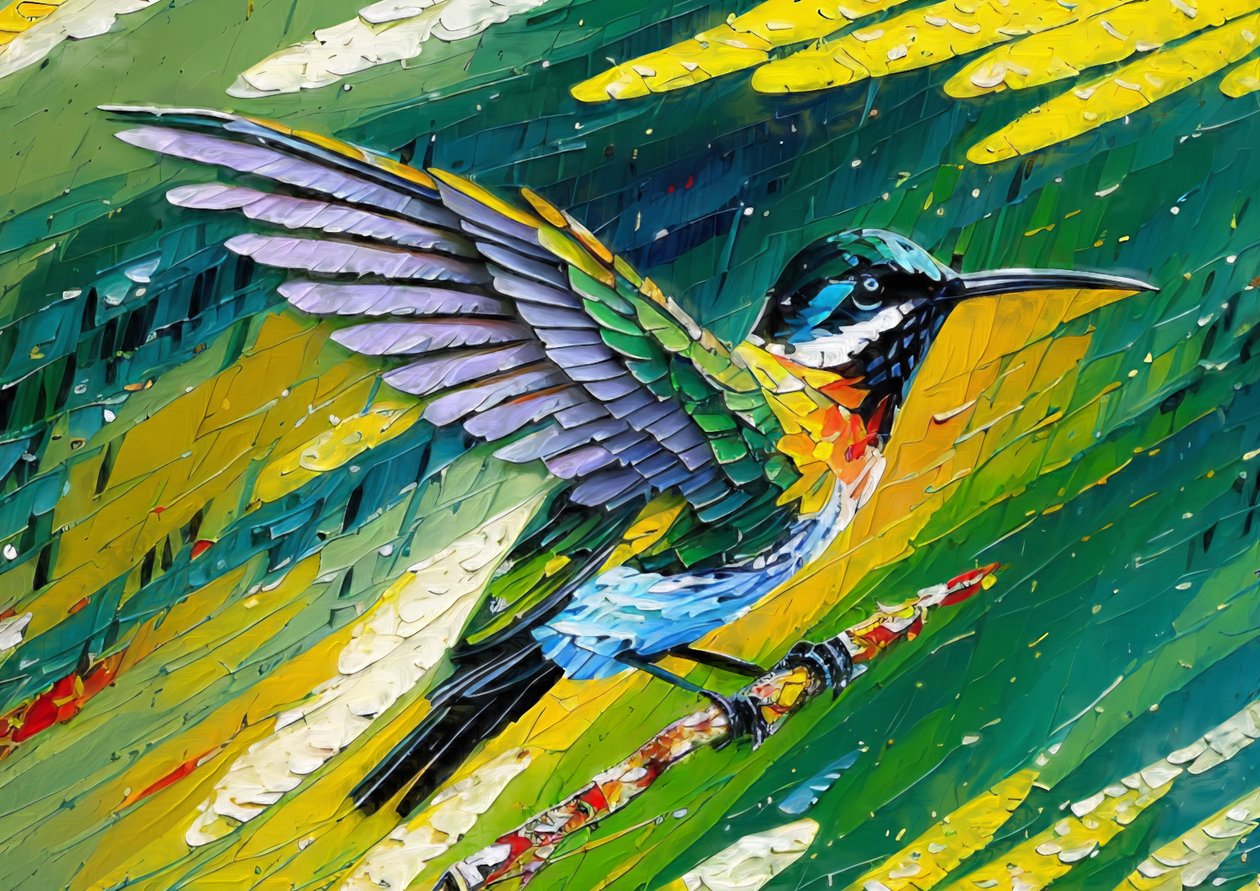 Djur: kolibri 4 av Josef Johann Michel
