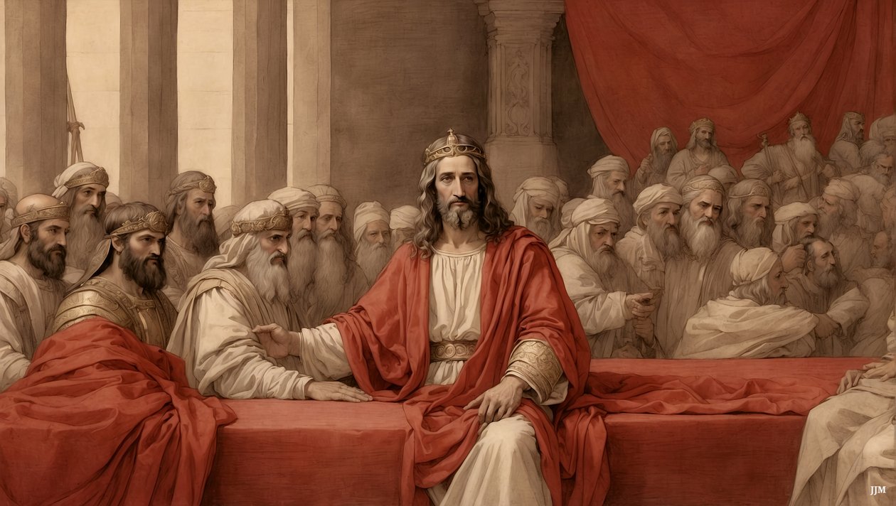Jesus_Pilatus på domarsätet_02 av Josef Johann Michel