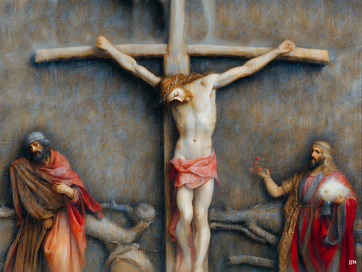 Jesus_på_korset_01 av Josef Johann Michel