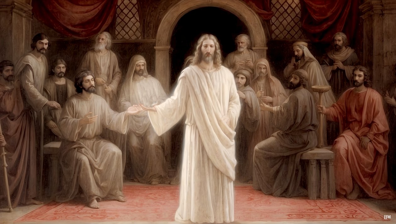 Jesus_visar sig för lärjungarna_01 av Josef Johann Michel