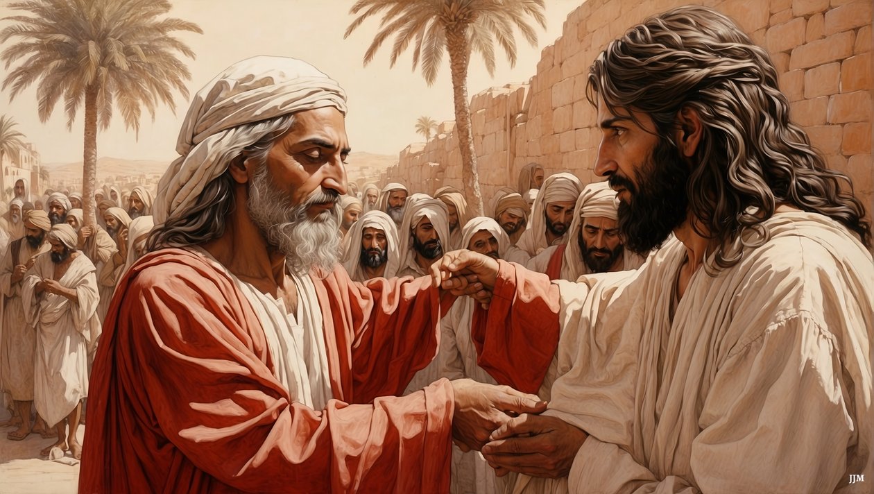 Jesus_helar den blinde tiggaren_02 av Josef Johann Michel