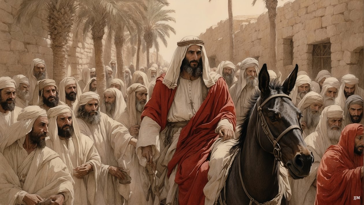 Jesus_inträder_i_Jerusalem_02 av Josef Johann Michel