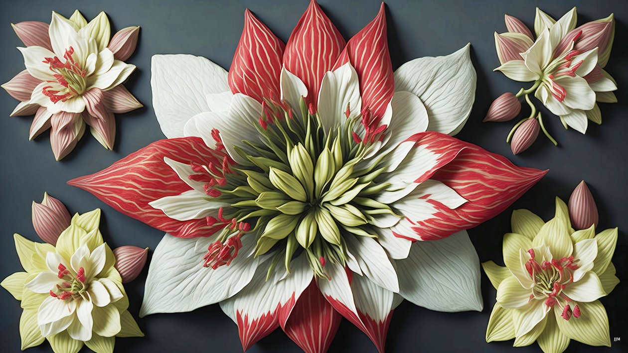 mandala: Amaryllis elements_02 av Josef Johann Michel