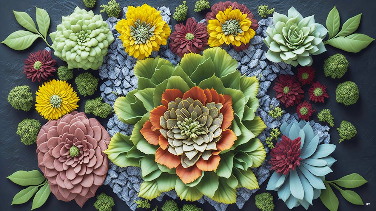 mandala: Kalanchoe elements_01 av Josef Johann Michel