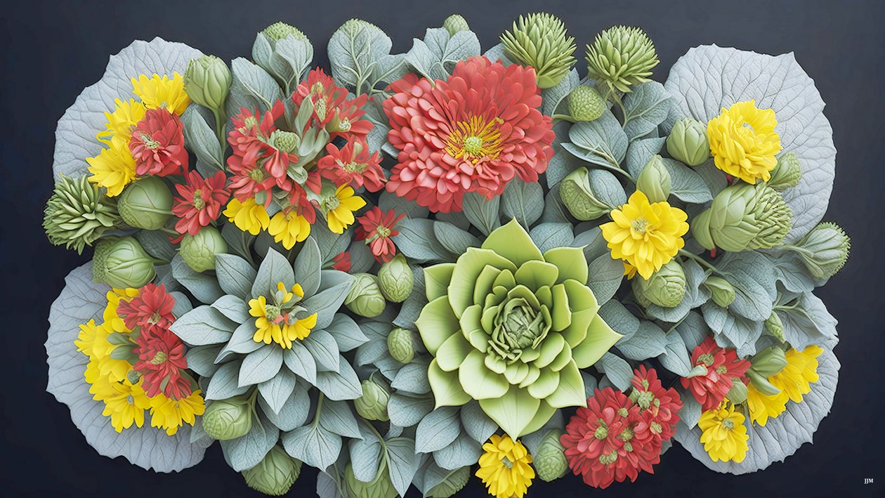 mandala: Kalanchoe elements_02 av Josef Johann Michel