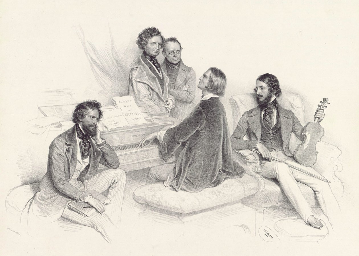 En matiné på Liszts av Josef Kriehuber