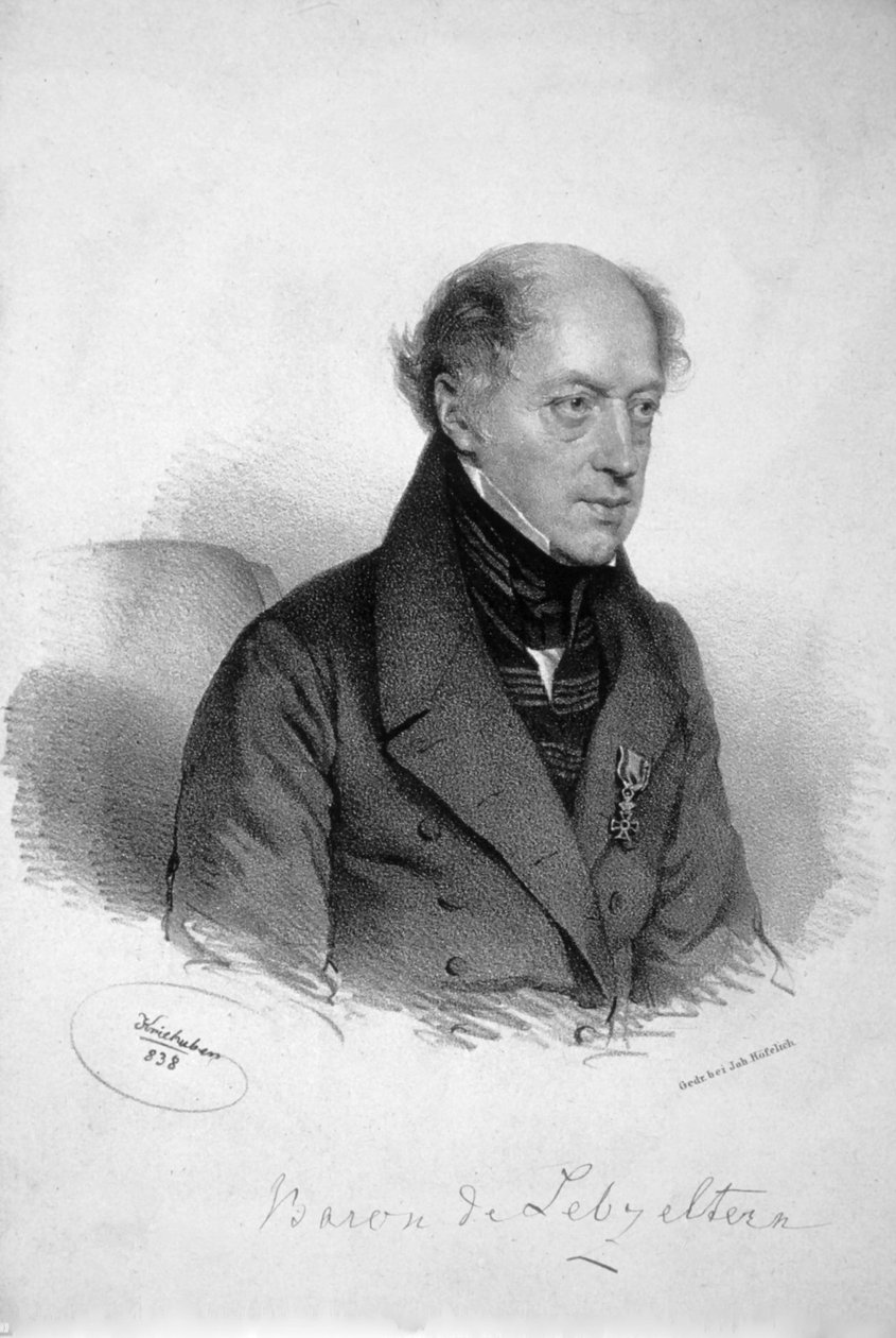 Franz Lebzeltern Litho av Josef Kriehuber