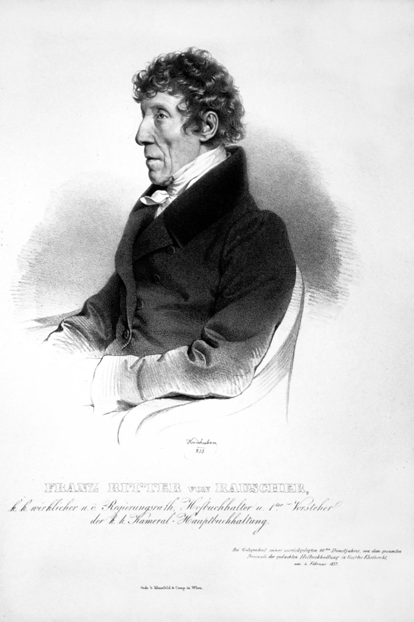 Franz Seraph Rauscher Litho av Josef Kriehuber