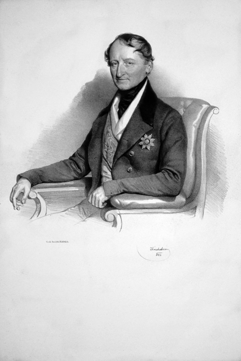Friedrich Graf Wilczek Litho av Josef Kriehuber
