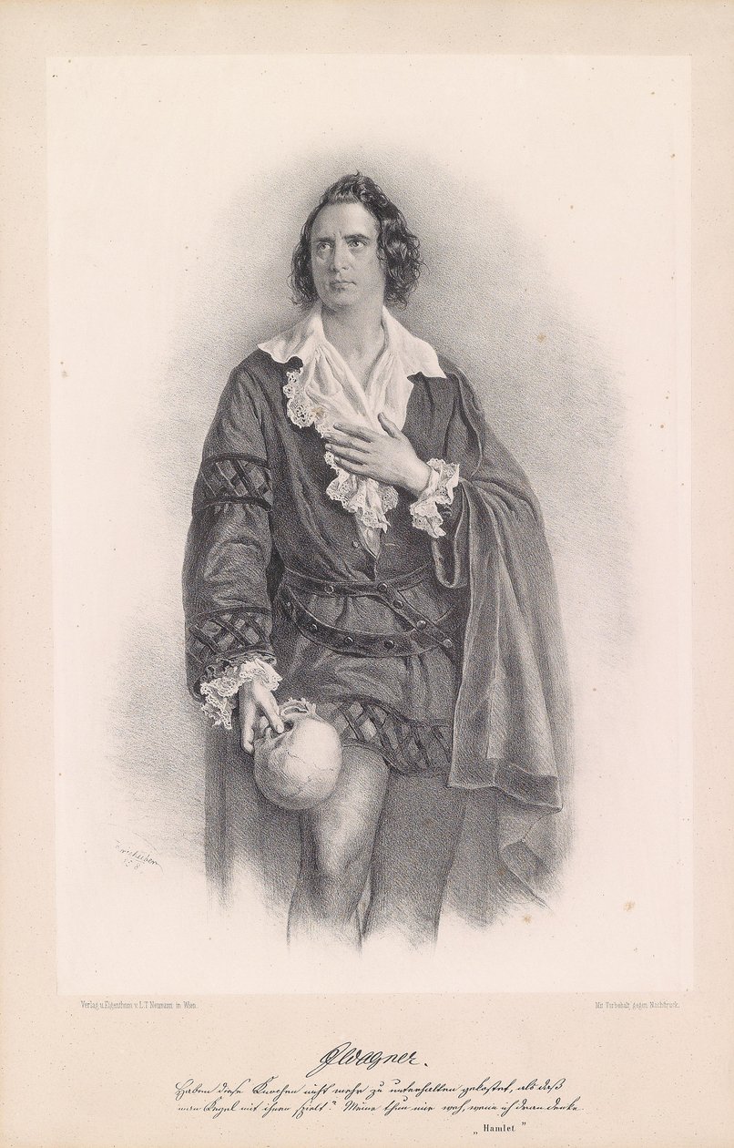 Joseph Wagner som Hamlet av Josef Kriehuber
