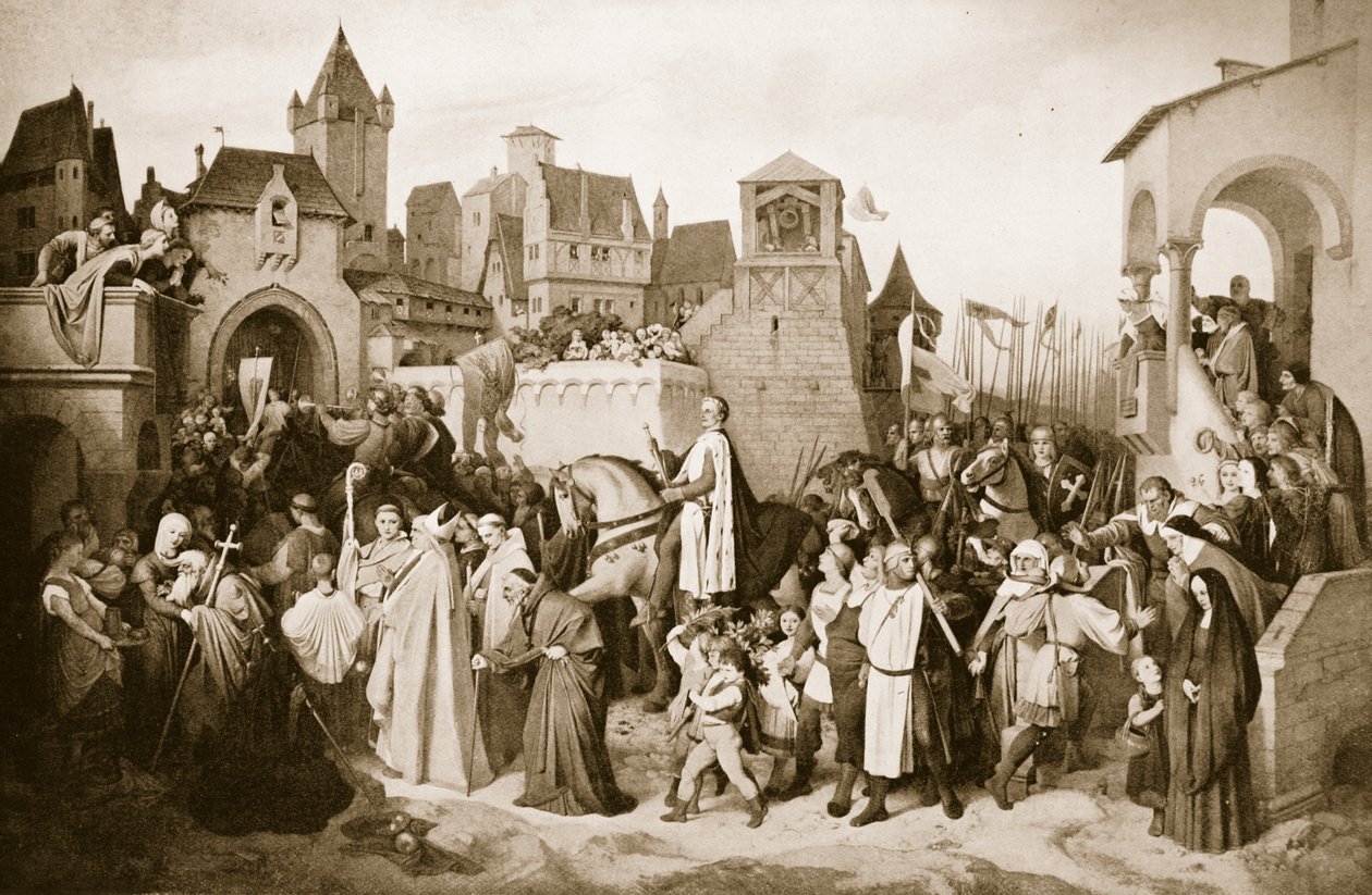 Leopold VI går in i Wien, 1219 av Josef Mathias Trenkwald