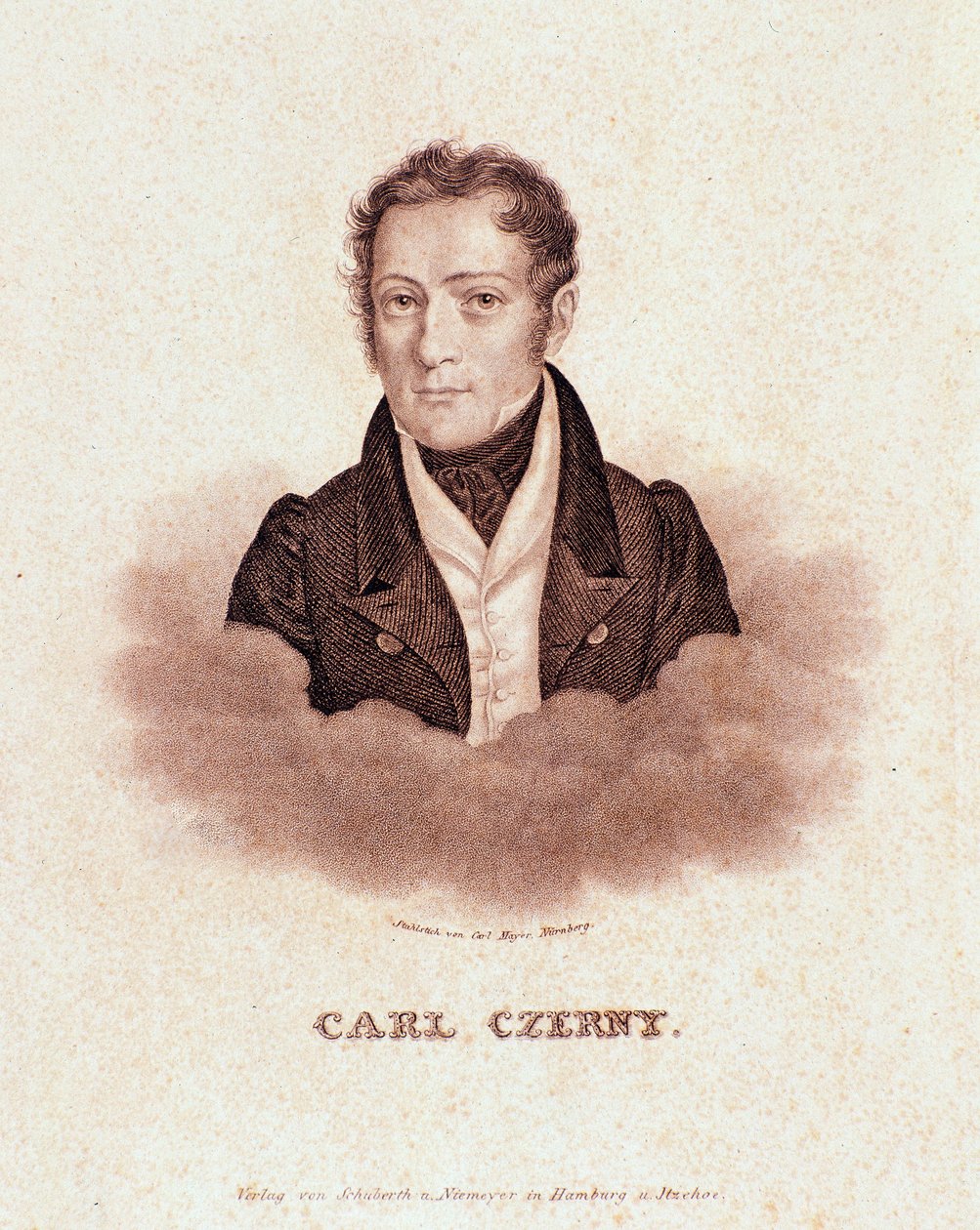 Porträtt av Carl Czerny (litografi av Josef Nikolaus Kriehuber