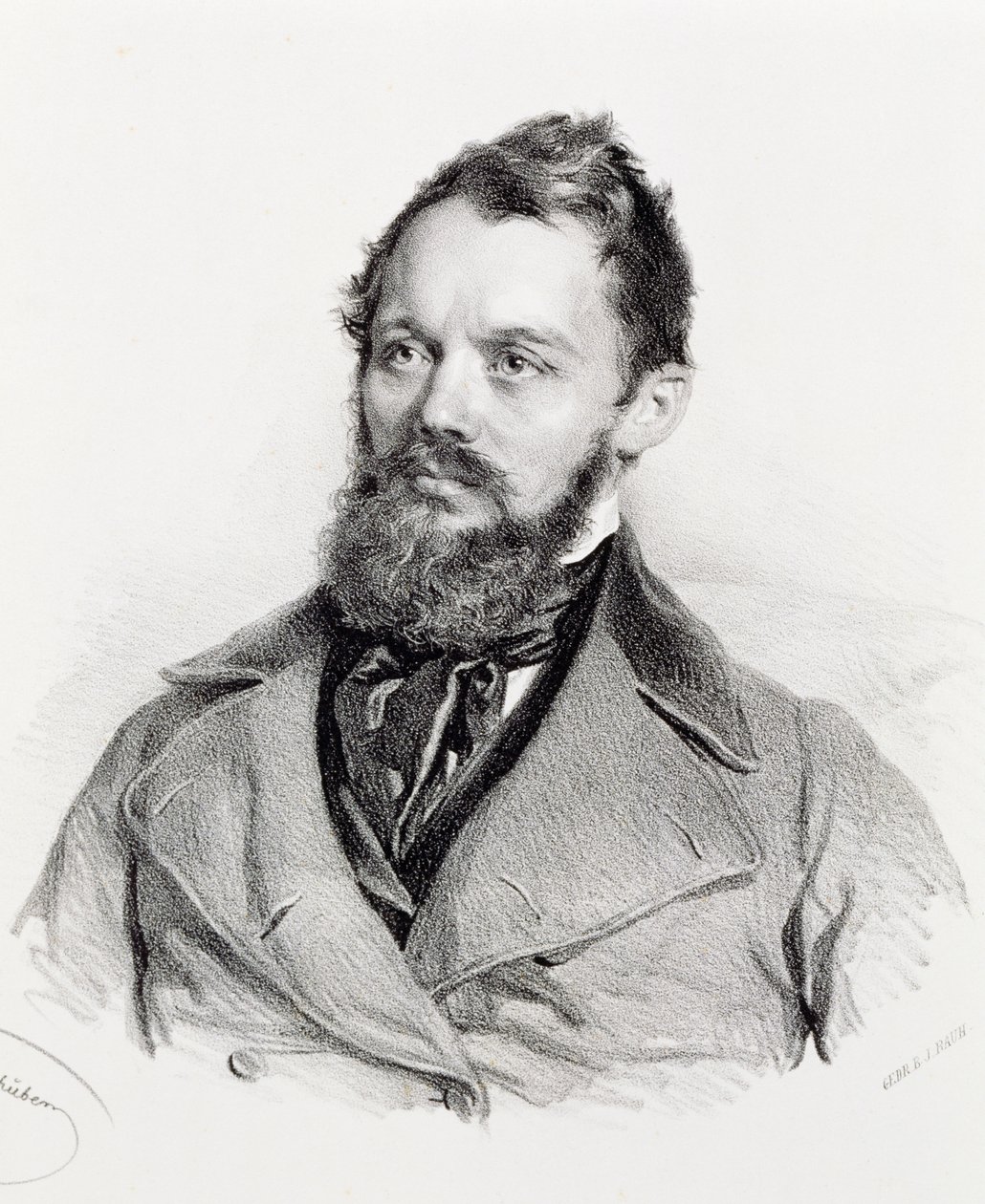 Porträtt av Heinrich Laube (Sprottau av Josef Nikolaus Kriehuber