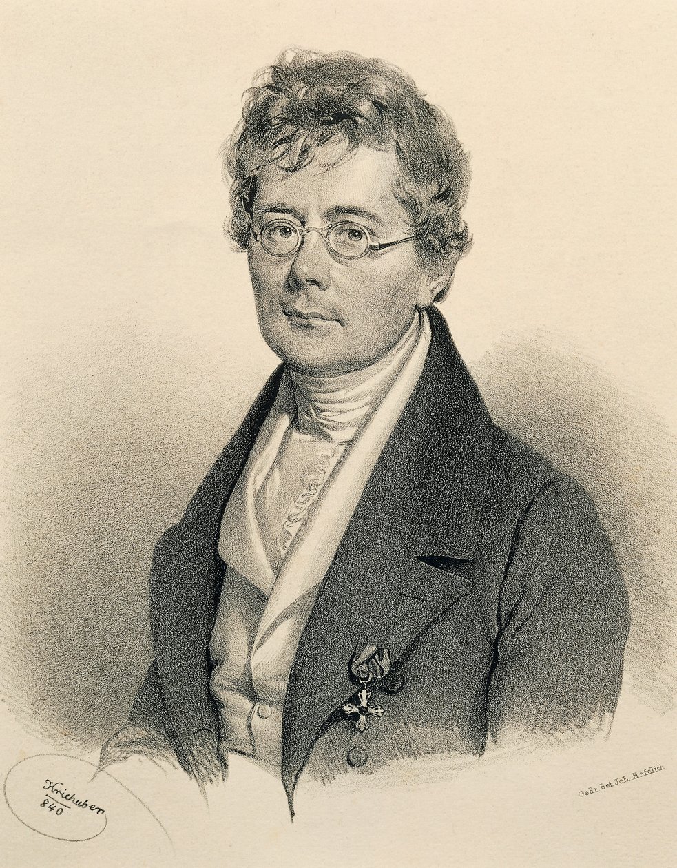 Porträtt av Simon Sechter (Frymburk av Josef Nikolaus Kriehuber