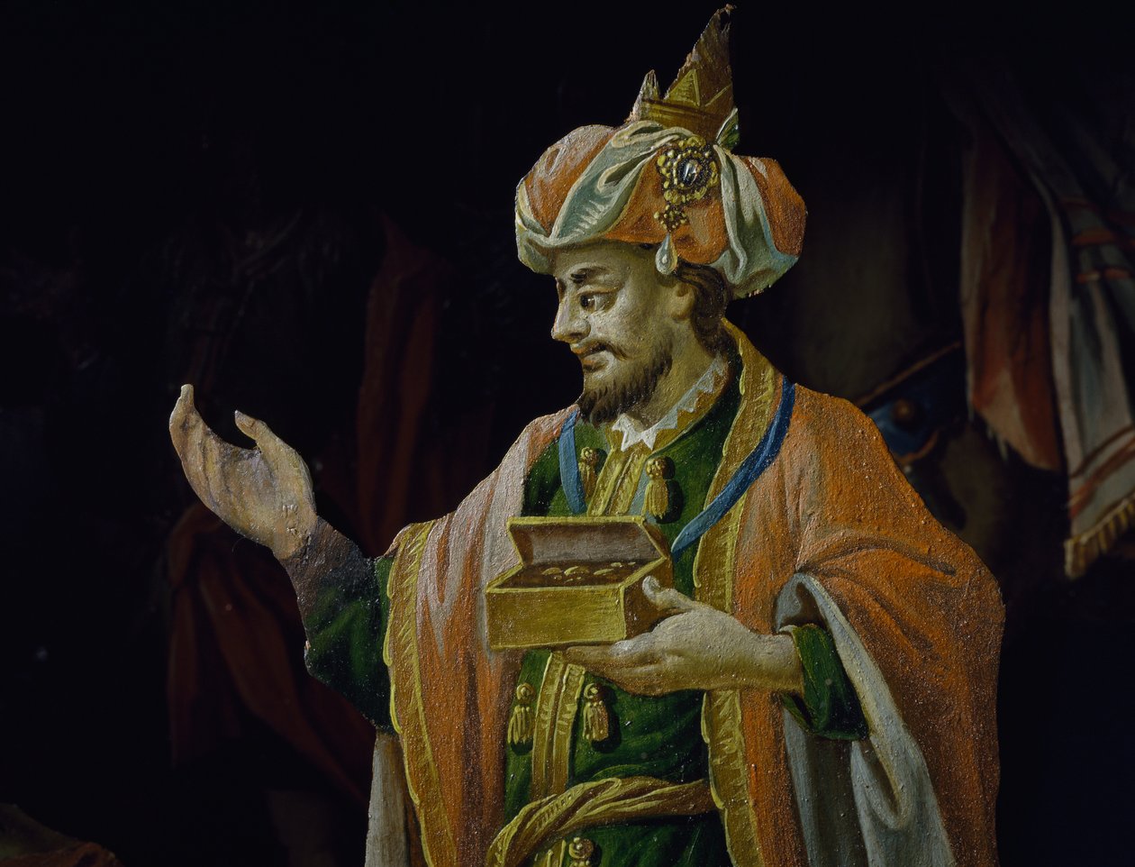 Balthasar, tillbedjan av Magi av Josef Renzler