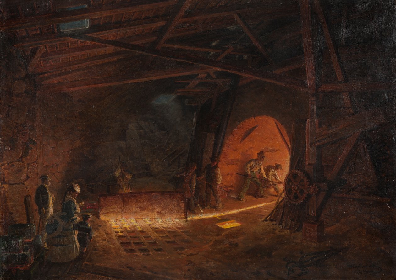 Masugnen, 1873 av Josef Wilhelm Wallander