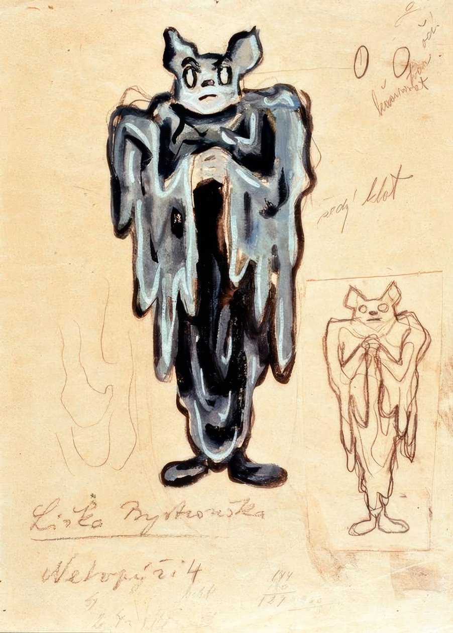 Janacek, smart liten räv/figur av Josef Čapek