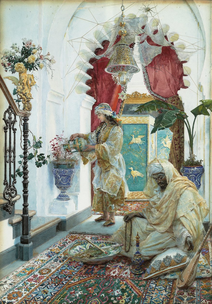 Ett orientaliskt atrium av Josep Tapiro Baro