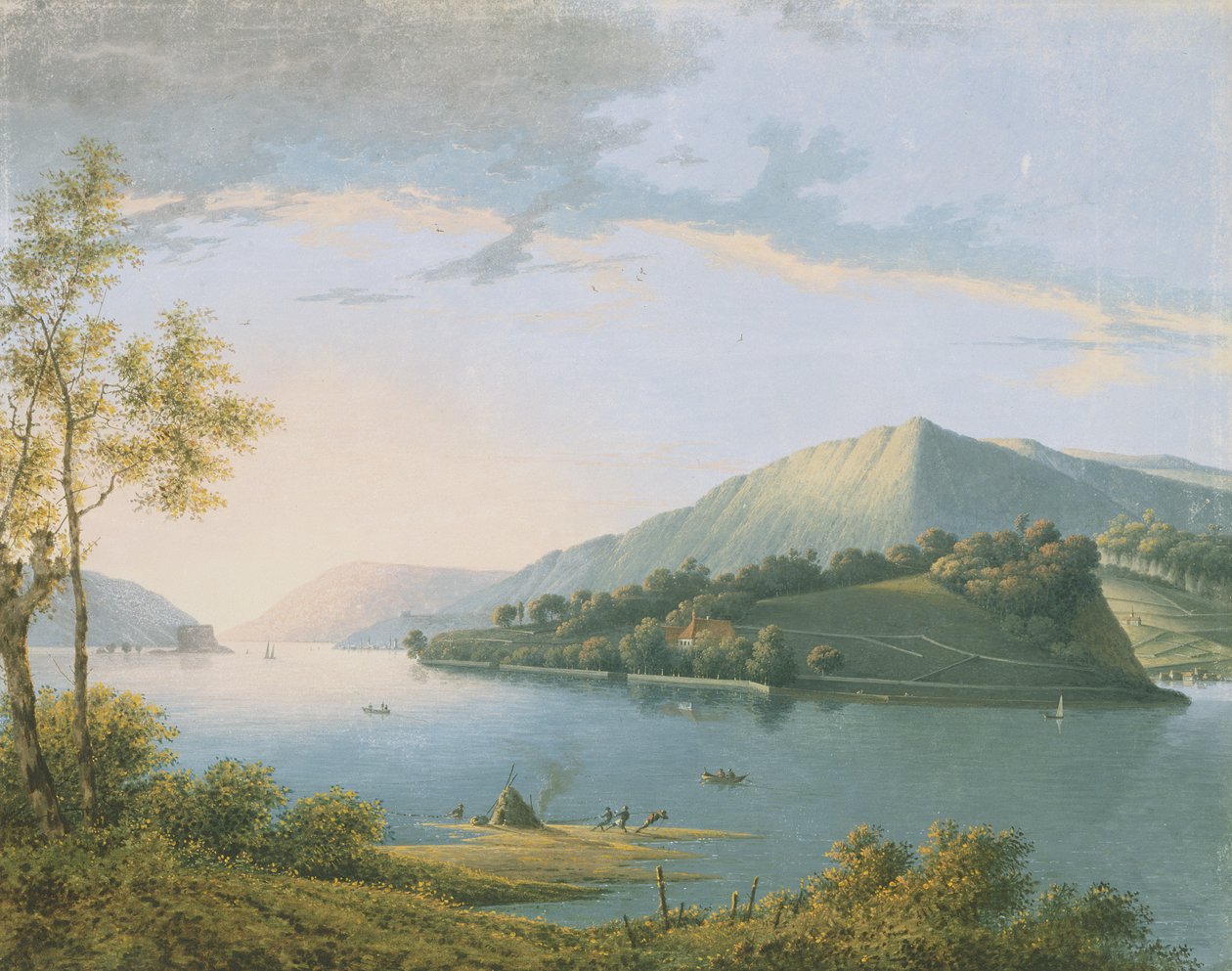 Landskap längs Rhen av Joseph August Knip
