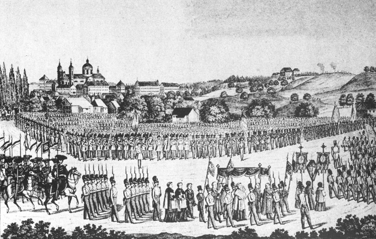 Heliga blodprocessen i Altdorf-Weingarten, 22 maj 1846 av Joseph Bayer