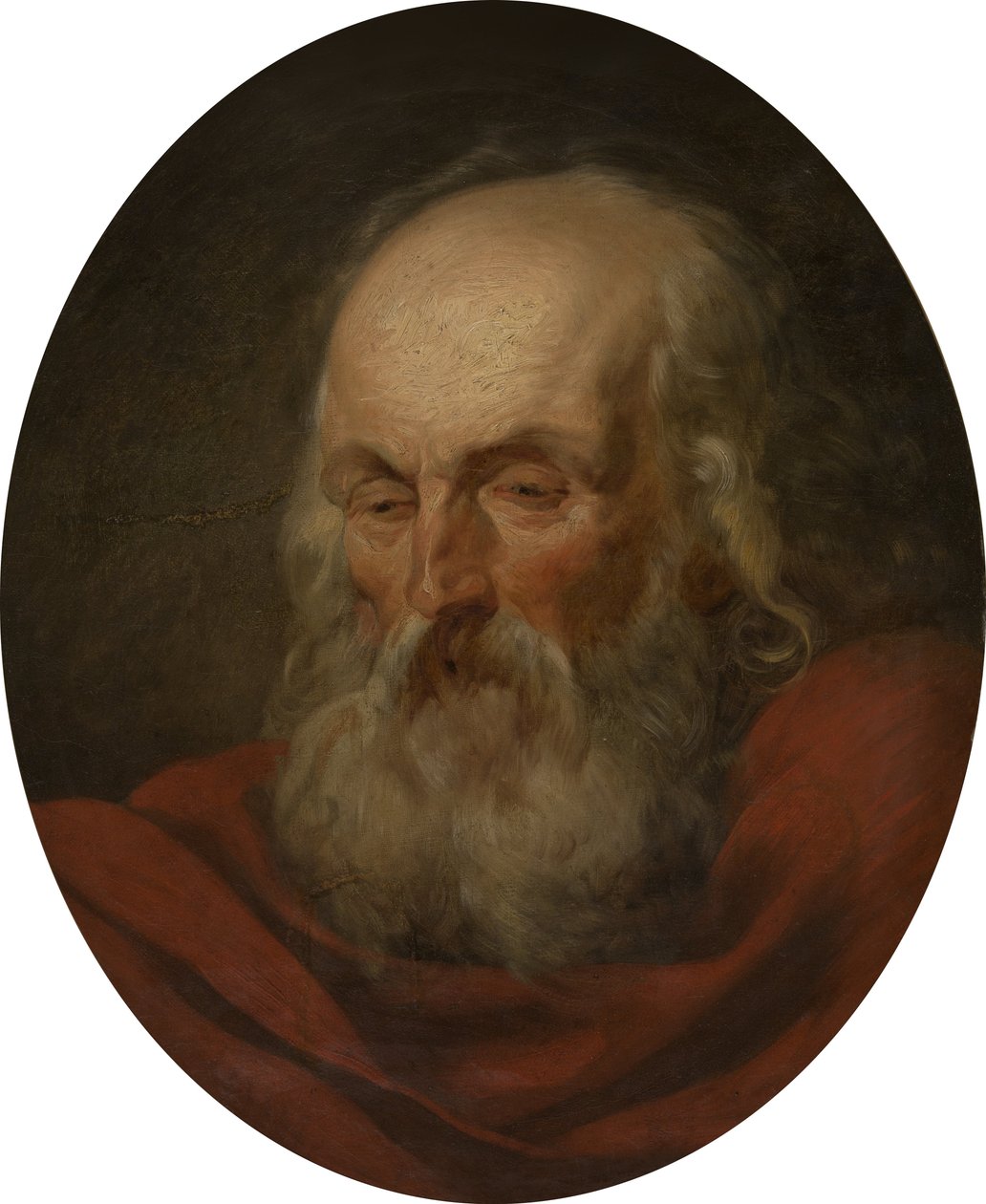 Head of an old man av Joseph Benoît Suvée