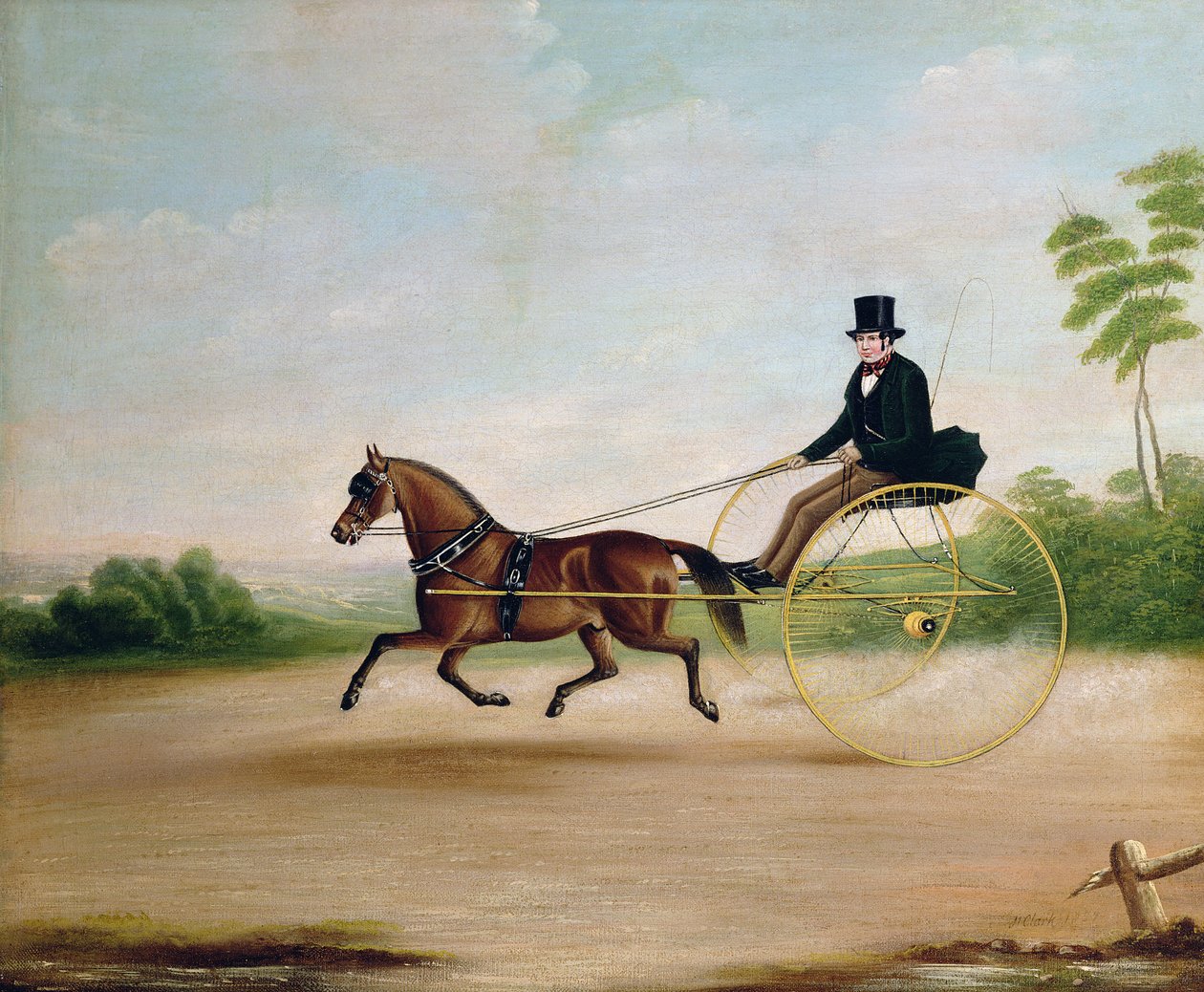 Studie av en gentleman i en spelning av Joseph Clark
