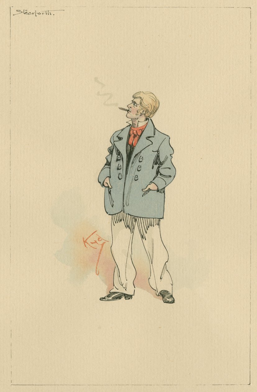James Steerforth, ca 1920-talet (penna och bläck med wc på papper) av Joseph Clayton Clarke