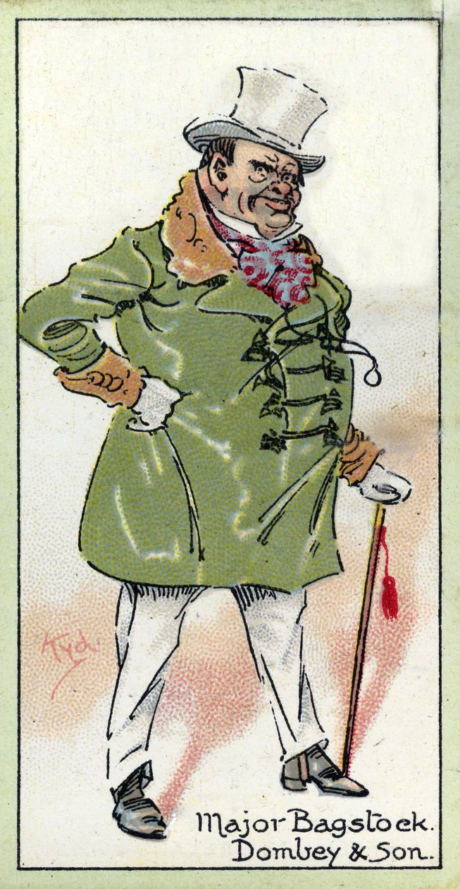 Major Bagstock, från "Dombey und Son" av Charles Dickens, 1923. av Joseph Clayton Clarke