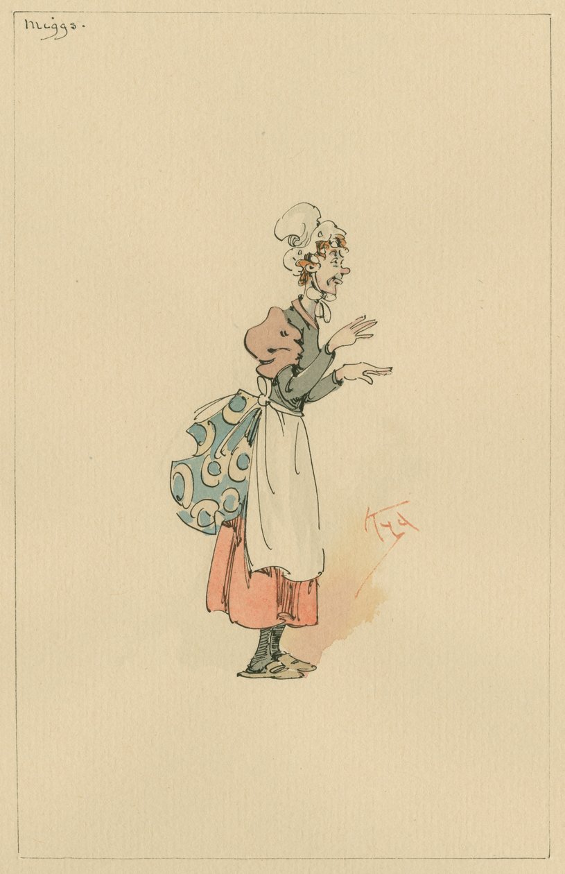 Miggs, ca 1920-talet (penna och bläck med wc på papper) av Joseph Clayton Clarke