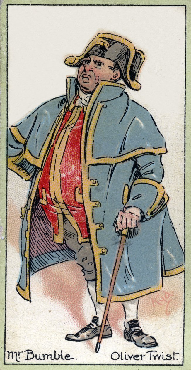 Mr. Bumble, från "Oliver Twist", av Charles Dickens, 1923 av Joseph Clayton Clarke