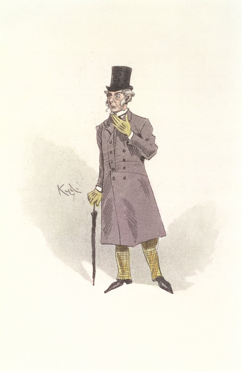 Mr Podsnap, en karaktär från "Our Mutual Friend" av Charles Dickens (1812-70) av Joseph Clayton Clarke