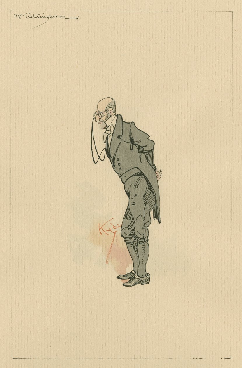 Mr Tulkinghorn, ca 1920-talet (penna och bläck med wc på papper) av Joseph Clayton Clarke