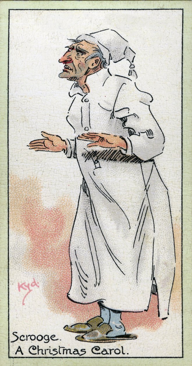 Scrooge, från "A Christmas Carol", 1923 av Joseph Clayton Clarke