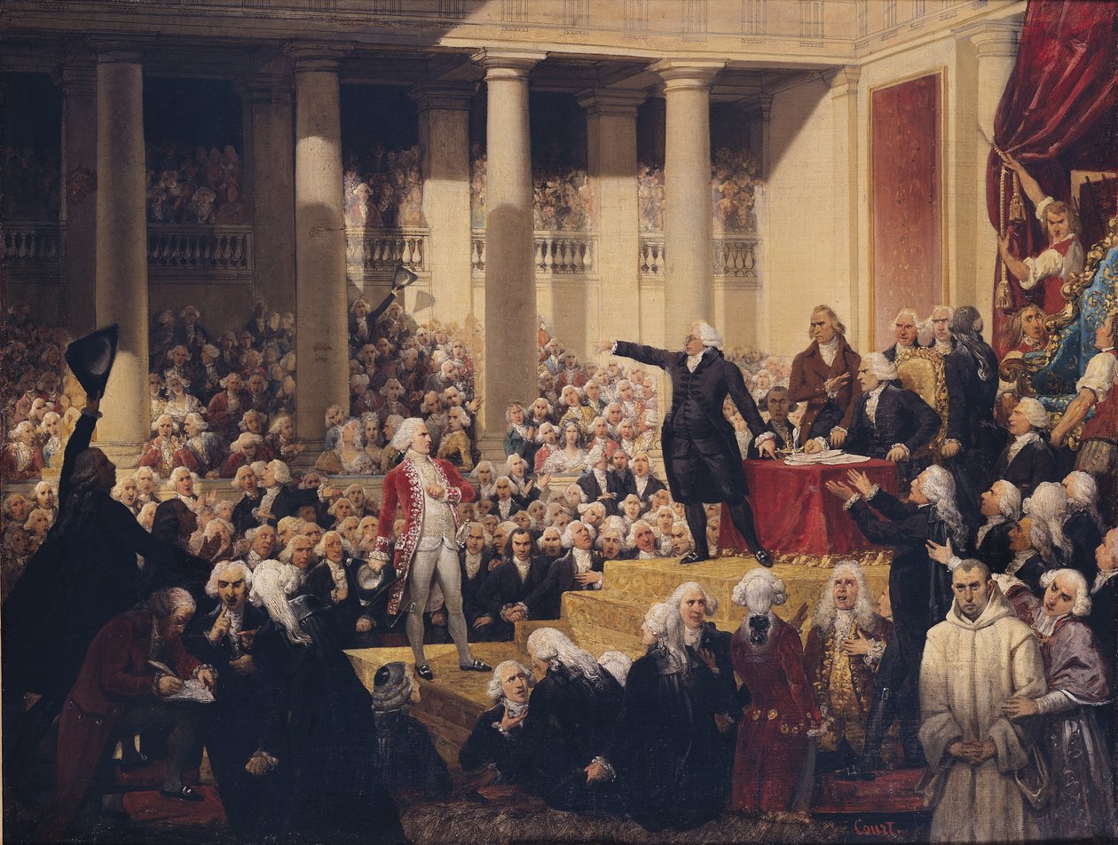 Mirabeau ma Monsieur de Dreux-Breze i le Assemblee des Deputes, 23 Iuni 1789 swed av Joseph Desire Court