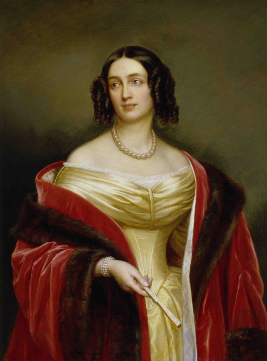 Portrait of Elisabeth Ludovika of Bavaria (1801-1873), Queen of Prussia av Joseph Carl Stieler