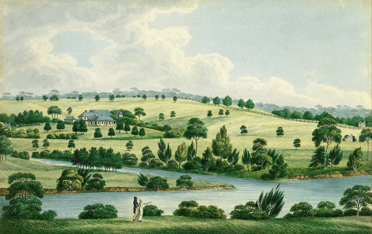 John Macarthur Esq:s bostad nära Parramatta N.S.W. av Joseph Lycett