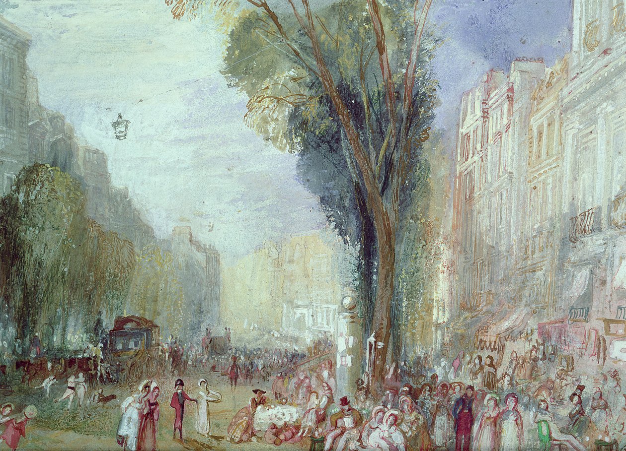 Boulevard des Italiens, Paris av Joseph Mallord William Turner