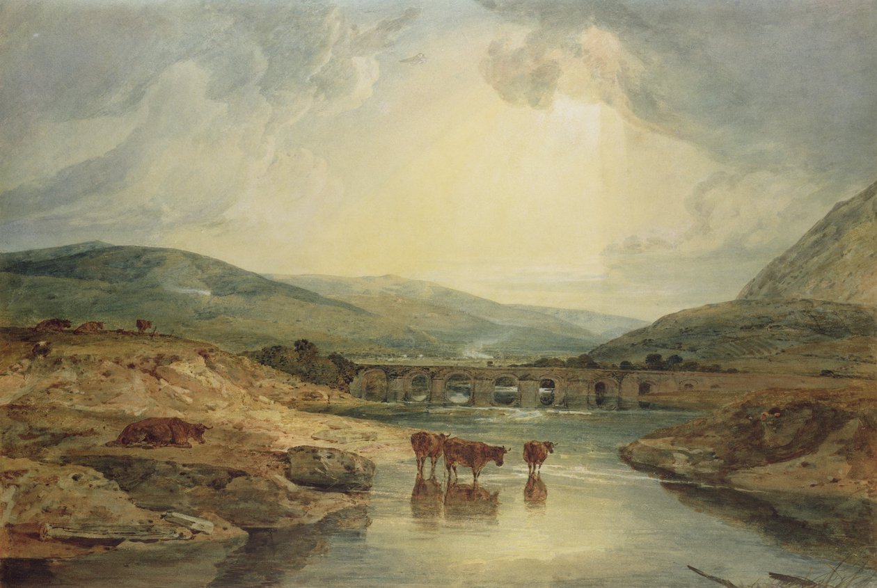 Bro över Usk av Joseph Mallord William Turner