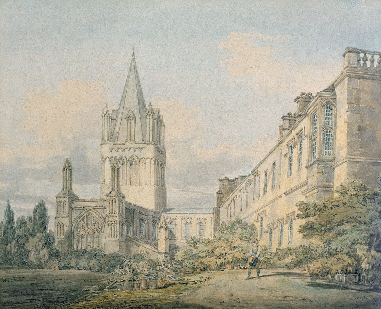 Christ Church Cathedral and Deanery, Oxford av Joseph Mallord William Turner